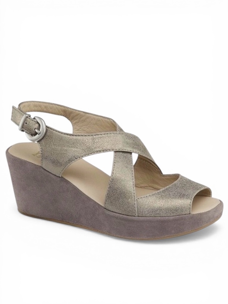 Johnston & Murphy Dana Crisscross Platform Wedge Sandals Size 9.5m